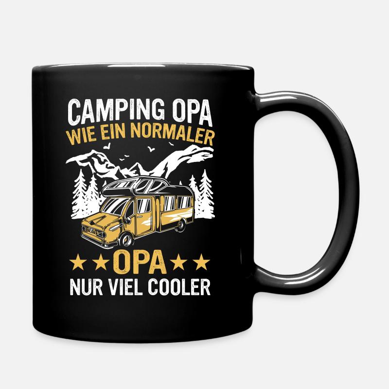 Camping Wohnwagen Camper - Tasse einfarbig - Schwarz