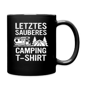Camping Wohnwagen Camper - Tasse einfarbig - Schwarz - Rechts