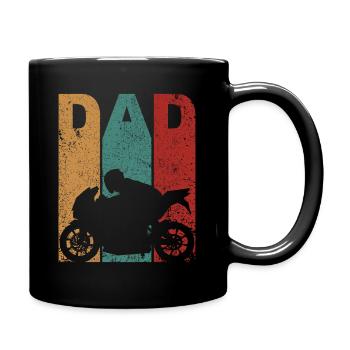 Vintage Sport Bike Papa Vatertag - Tasse einfarbig - Schwarz - Rechts
