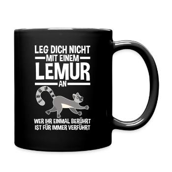 Lemur - Tasse einfarbig - Schwarz - Rechts