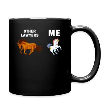 Autres avocats Me Licorne Cheval - Mug uni - noir - Droite