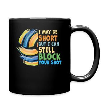 Je peux bloquer votre tir Volleyball de plage - Mug uni - noir - Droite