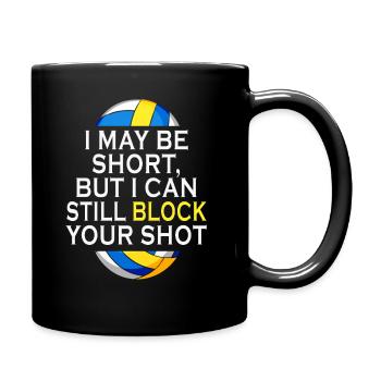 Je peux bloquer votre tir Volleyball de plage - Mug uni - noir - Droite