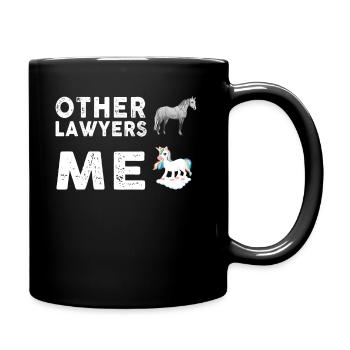 Autres avocats Me Licorne Cheval - Mug uni - noir - Droite