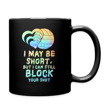 Je peux bloquer votre tir Volleyball de plage - Mug uni - noir - Droite