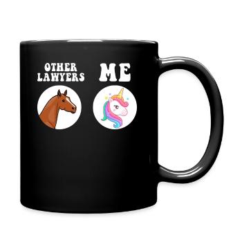 Autres avocats Me Licorne Cheval - Mug uni - noir - Droite