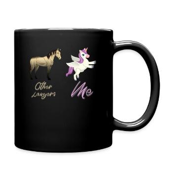 Other Lawyers Me Unicorn Horse - Full Colour Mug - black - Right