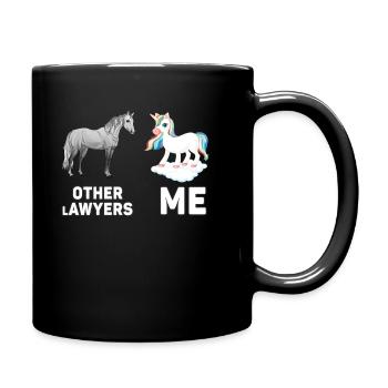 Autres avocats Me Licorne Cheval - Mug uni - noir - Droite