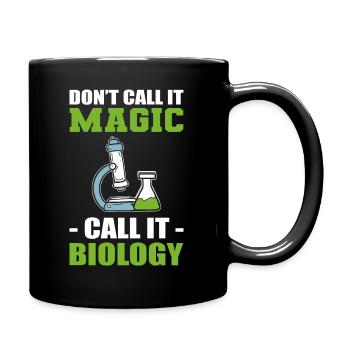 Biologie-Mikroskop Biologe - Tasse einfarbig - Schwarz - Rechts