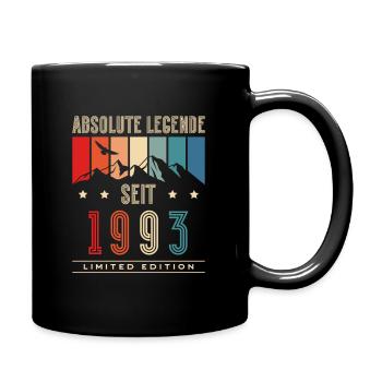 30er Geboren 1993 Jahrgang Vintage 30 Geburtstag - Tasse einfarbig - Schwarz - Rechts