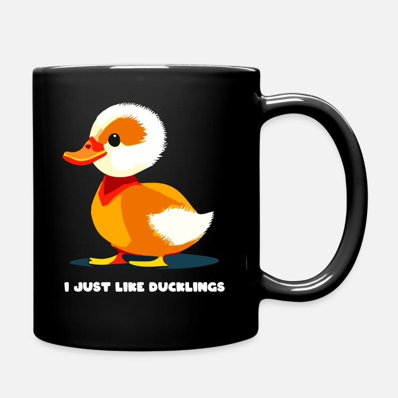Duckling Cute Cute Cute - Full Colour Mug - black
