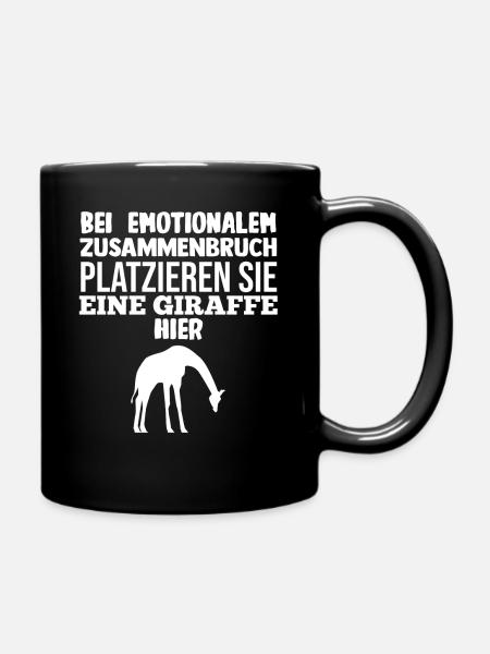 Giraffe Giraffen - Tasse einfarbig - Schwarz