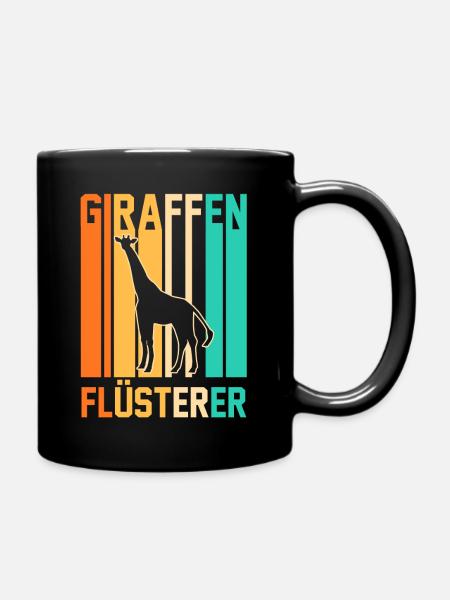 Giraffe Giraffen - Tasse einfarbig - Schwarz