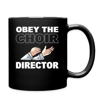 Lustiger Musikchor Chorleiter - Tasse einfarbig - Schwarz - Rechts