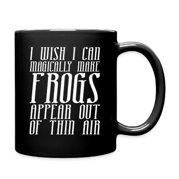 I wish I could make frogs appear - Full Colour Mug - black - Right