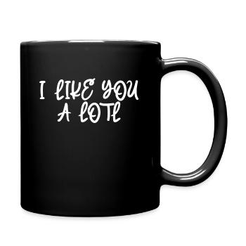 Ich Mag Dich Sehr - Axolotl - Tasse einfarbig - Schwarz - Rechts