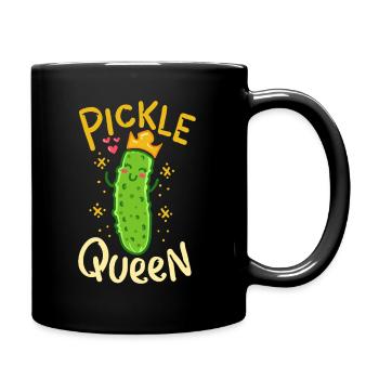 Pickle Queen Vegan Funny Cucumber Vegetable - Mug uni - noir - Droite
