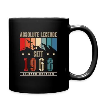 55er Geboren 1968 Jahrgang Vintage 55 Geburtstag - Tasse einfarbig - Schwarz - Rechts