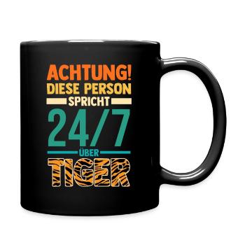 Tiger Motiv - Tasse einfarbig - Schwarz - Rechts