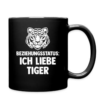 Tiger Motiv - Tasse einfarbig - Schwarz - Rechts