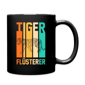 Tiger Motiv - Tasse einfarbig - Schwarz - Rechts