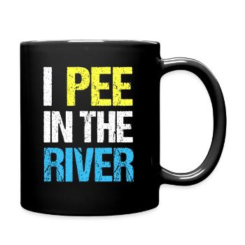 Je fais dans la rivière drôle d’été - Mug uni - noir - Droite
