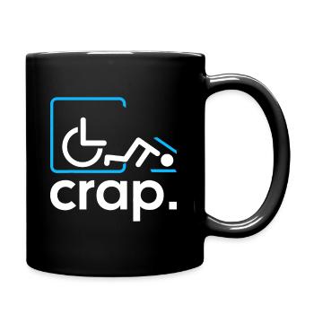 Rollstuhlfahrer, Behinderung, Bewusstsein, Inklusion - Tasse einfarbig - Schwarz - Rechts