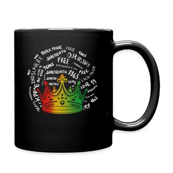 Juneteenth 1865 Remembering My Ancestors - Full Colour Mug - black - Right