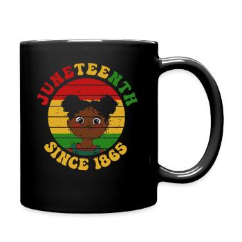 Juneteenth 1865 Gedenken an meine Vorfahren - Tasse einfarbig - Schwarz - Rechts