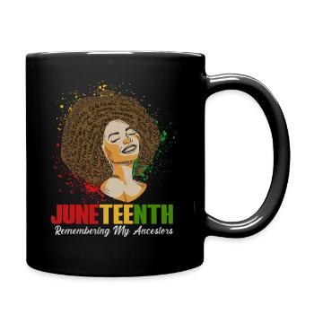 Juneteenth 1865 Remembering My Ancestors - Full Colour Mug - black - Right