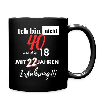 Ich bin - Tasse einfarbig - Schwarz - Rechts