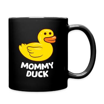 Drôle maman canard canard en caoutchouc - Mug uni - noir - Droite