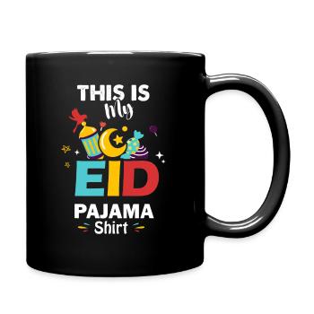 This Is My Eid Pajama, Ramadan Kareem - Full Colour Mug - black - Right