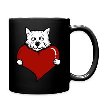 Westie - Full Colour Mug - black - Right
