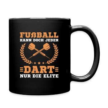 Dartsport Dart Humor Dartspieler - Tasse einfarbig - Schwarz - Rechts