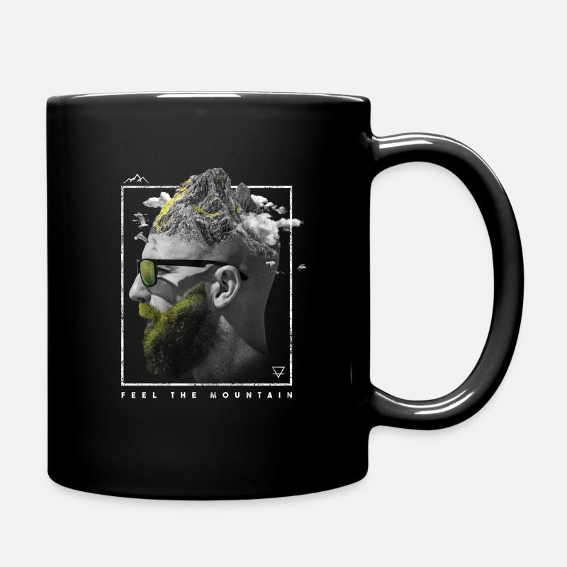 mountain head - Full Colour Mug - black