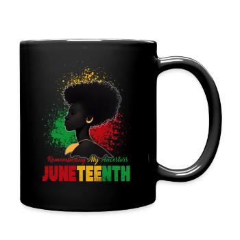 Juneteenth 1865 Remembering My Ancestors - Full Colour Mug - black - Right