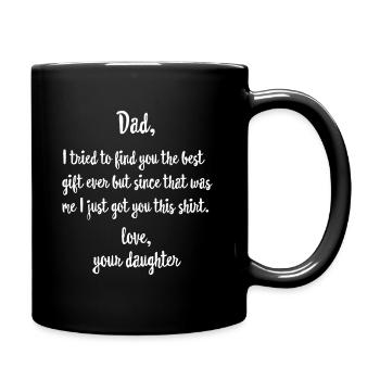 Fête des pères pour papa de fille - Mug uni - noir - Droite