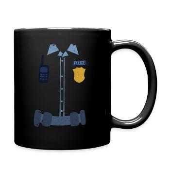 Uniforme de police Drôle d’officier d’Halloween Ghost - Mug uni - noir - Droite