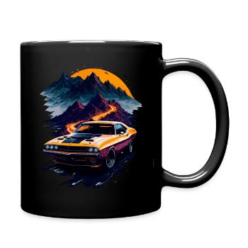 Voiture de sport classique - Mug uni - noir - Droite