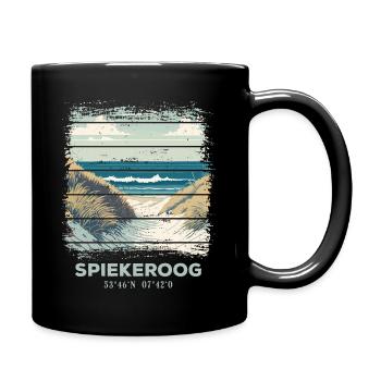 Insel Spiekeroog Nordsee Meer - Tasse einfarbig - Schwarz - Rechts
