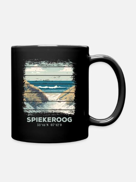 Insel Spiekeroog Nordsee Meer - Tasse einfarbig - Schwarz