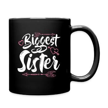 La plus grande sœur drôle assortie aux filles fraternelles - Mug uni - noir - Droite