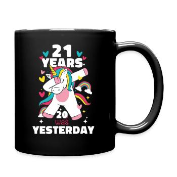 Gift 21 Years Birthday Child - Full Colour Mug - black - Right