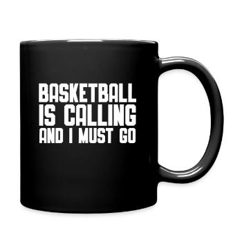 Le basketball m’appelle et je dois y aller - Mug uni - noir - Droite