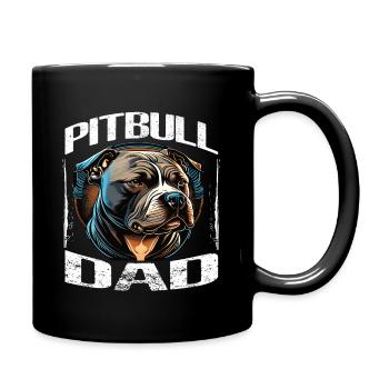 Pitbull Daddy Dad Gift - Full Colour Mug - black - Right