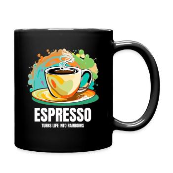 Coffee Espresso Mug Barista Pop Art - Full Colour Mug - black - Right