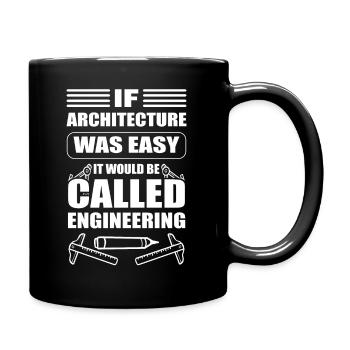 Lustiger Architekt Zeichner - Tasse einfarbig - Schwarz - Rechts