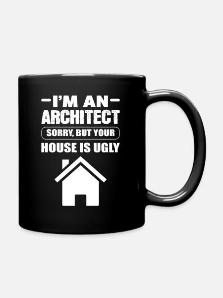 Ich bin ein Architekt Lizenzierter Architekt - Tasse einfarbig - Schwarz