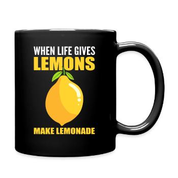 Quand la vie donne des citrons Faire de la limonade - Mug uni - noir - Droite